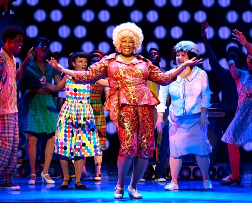 Big, Blonde and Beautiful (Nov 23) – Deidre Lang as “Motormouth Maybelle” and Company in Hairspray. Photo: Jeremy Daniel.