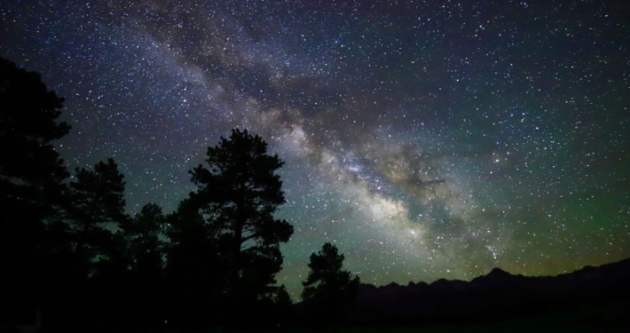 The sky seen at Top of the Pines