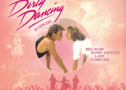 Pink title with two people center over light pink background