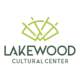An illustration in green resembling an amphitheatre above the words "Lakewood Cultural Center"