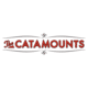 A logo for The Catamounts theatre company with a white background and their name in red, all caps