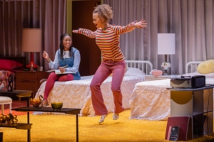 Courtney A. Vinson and Kayla King in In the Upper Room. Photo by Adams VisCom.