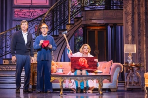 Ken Marino as Ernest Menville, Michael Buchanan as Stefan and Jackie Burns as Madeline Ashton in the North American Tour of Death Becomes Her. Photo by Matthew Murphy for MurphyMade Ken Marino as Ernest Menville, Michael Buchanan as Stefan and Jackie Burns as Madeline Ashton in the North American Tour of Death Becomes Her. Photo by Matthew Murphy for MurphyMade